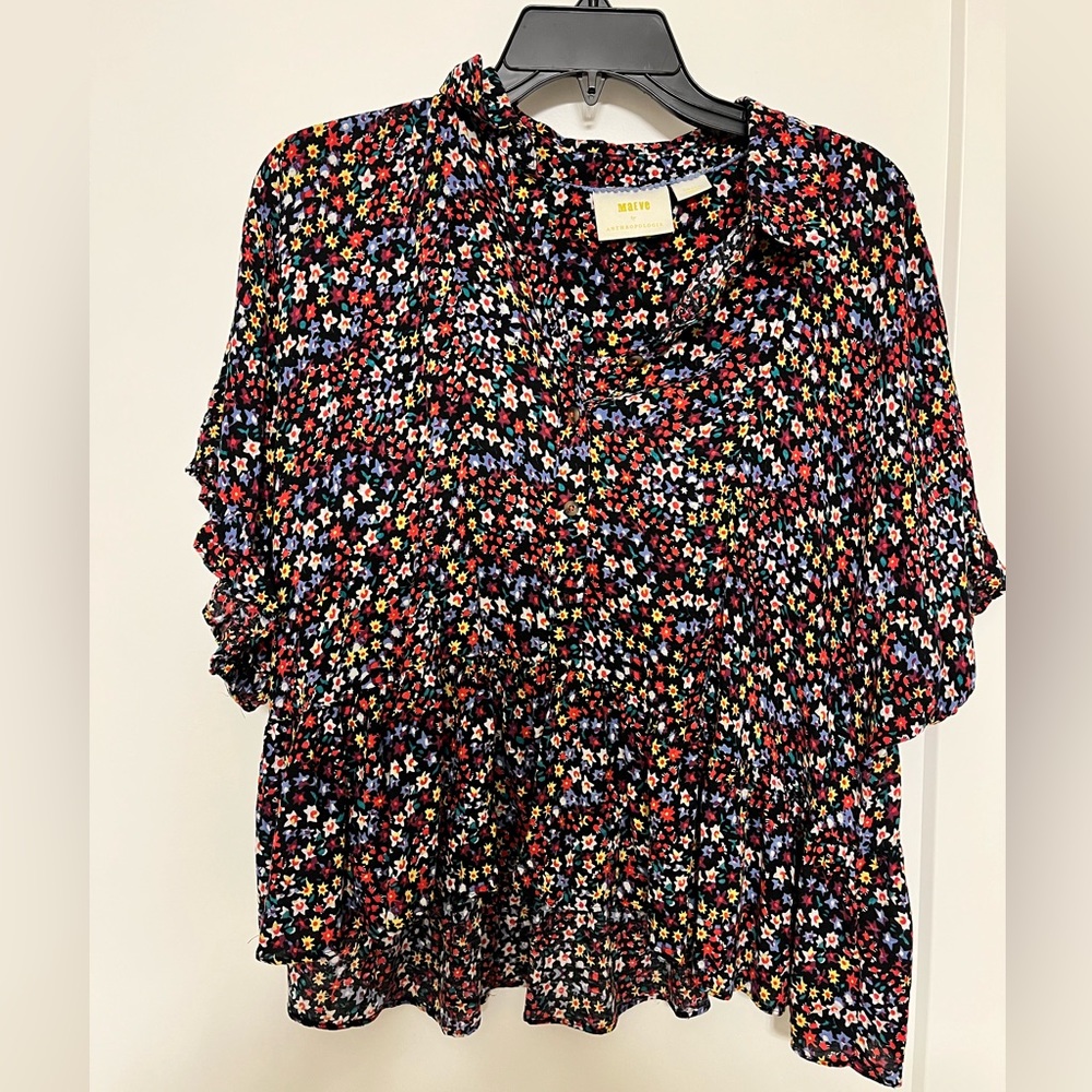 Anthropologie floral flows shirt